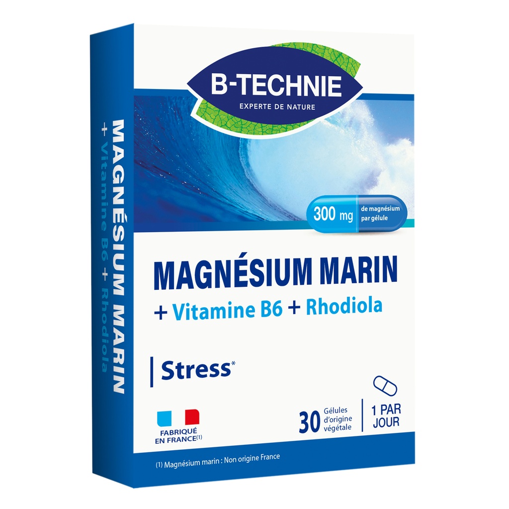 MAGNÉSIUM MARIN STRESS RHODIOLA SYNERGIE 30 GÉLULES
