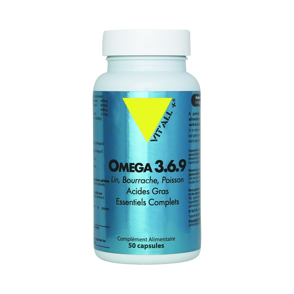 OMEGA 3-6-9 (BOURRACHE, LIN, POISSON) 50 CAPSULES